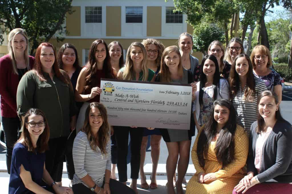 Make-A-Wish Central And Northern Florida Holding Check From Wheels For Wishes February 3, 2018 Make-A-Wish Central And Northern Florida Holding Check From Wheels For Wishes February 3, 2018