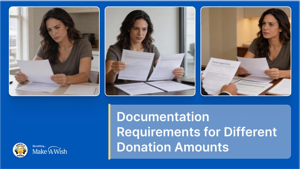 Documentation Requirements for Different Donation Amounts